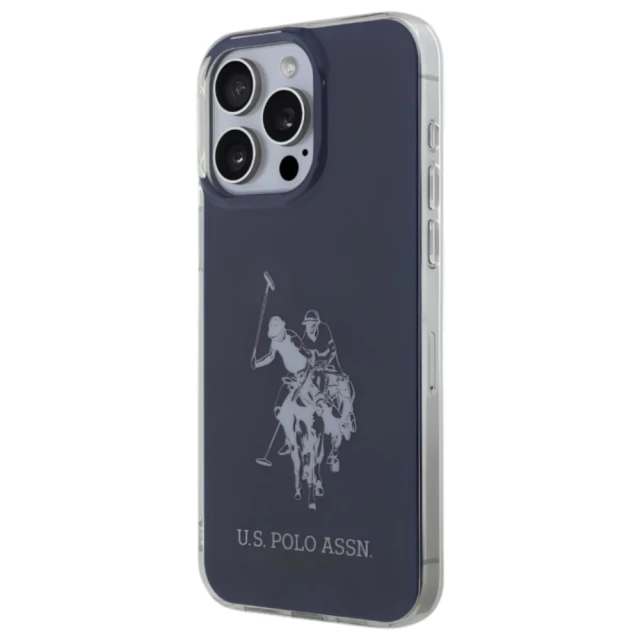 Чехол U.S. Polo Assn. Shiny Big Logo для iPhone 15 Pro Max Blue (USHCP15XTPUHRBV)