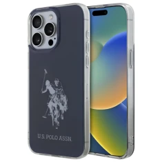 Чехол U.S. Polo Assn. Shiny Big Logo для iPhone 15 Pro Max Blue (USHCP15XTPUHRBV)