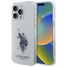 Чехол U.S. Polo Assn. Shiny Big Logo для iPhone 15 Pro Max White (USHCP15XTPUHRBH)