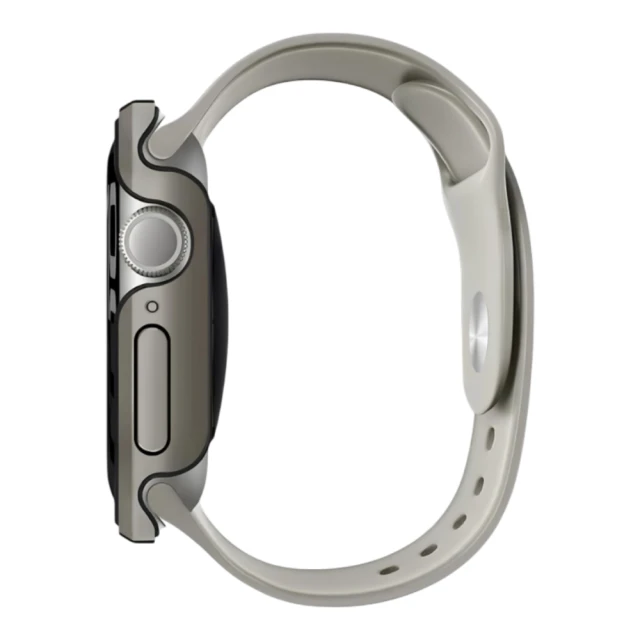 Чохол UNIQ Valencia для Apple Watch 46 mm Titanium Silver (UNIQ-46MM-VALTSIL)