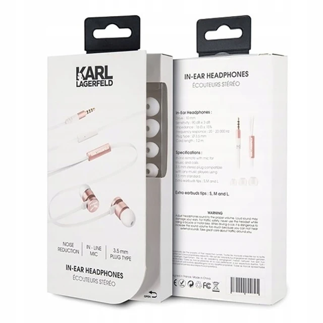 Навушники Karl Lagerfeld Wire Rose Gold (KLEPWIRG)