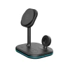 Бездротовий зарядний пристрій Tech-Protect 15W-A27 Magnetic 3-in-1 Black with MagSafe (9490713934586)