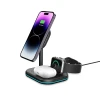 Бездротовий зарядний пристрій Tech-Protect 15W-A27 Magnetic 3-in-1 Black with MagSafe (9490713934586)
