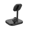 Бездротовий зарядний пристрій Tech-Protect 15W-A27 Magnetic 3-in-1 Black with MagSafe (9490713934586)