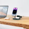 Бездротовий зарядний пристрій Tech-Protect 15W-A27 Magnetic 3-in-1 Black with MagSafe (9490713934586)