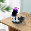 Бездротовий зарядний пристрій Tech-Protect 15W-A27 Magnetic 3-in-1 Black with MagSafe (9490713934586)
