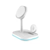 Бездротовий зарядний пристрій Tech-Protect 15W-A27 Magnetic 3-in-1 White with MagSafe (9490713934647)