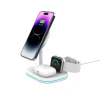 Бездротовий зарядний пристрій Tech-Protect 15W-A27 Magnetic 3-in-1 White with MagSafe (9490713934647)