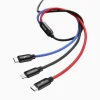 Кабель Baseus Three Primary Colors 3-in-1 USB-A to USB-C/Lightning/Micro-USB 0.3m Black (CAMLT-ASY01)