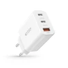 Мережевий зарядний пристрій Tech-Protect 30W 2xUSB-C | USB-A White (9490713935262)