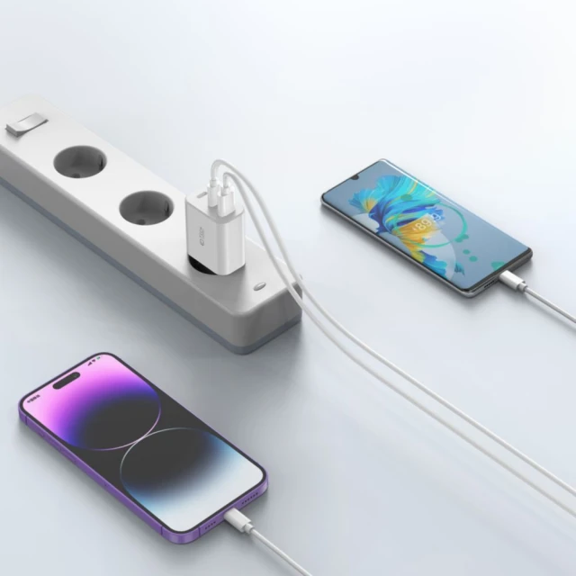 Мережевий зарядний пристрій Tech-Protect 30W 2xUSB-C | USB-A Black (9490713935231)