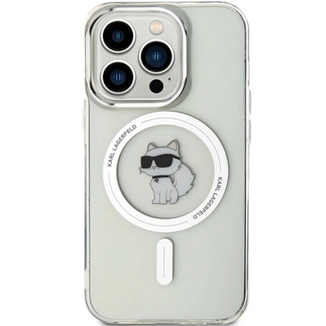 Чехол Karl Lagerfeld IML Choupette для iPhone 14 Pro Transparent with MagSafe (KLHMP14SHFCCNOT)