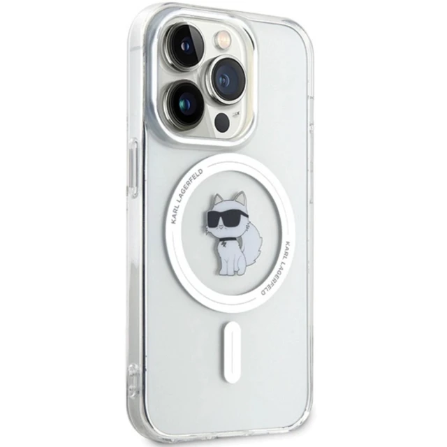 Чехол Karl Lagerfeld IML Choupette для iPhone 14 Pro Transparent with MagSafe (KLHMP14SHFCCNOT)