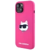 Чохол Karl Lagerfeld Silicone Choupette Head для iPhone 15 Plus | 14 Plus Fuschia with MagSafe (KLHMP15MSCHPPLF)