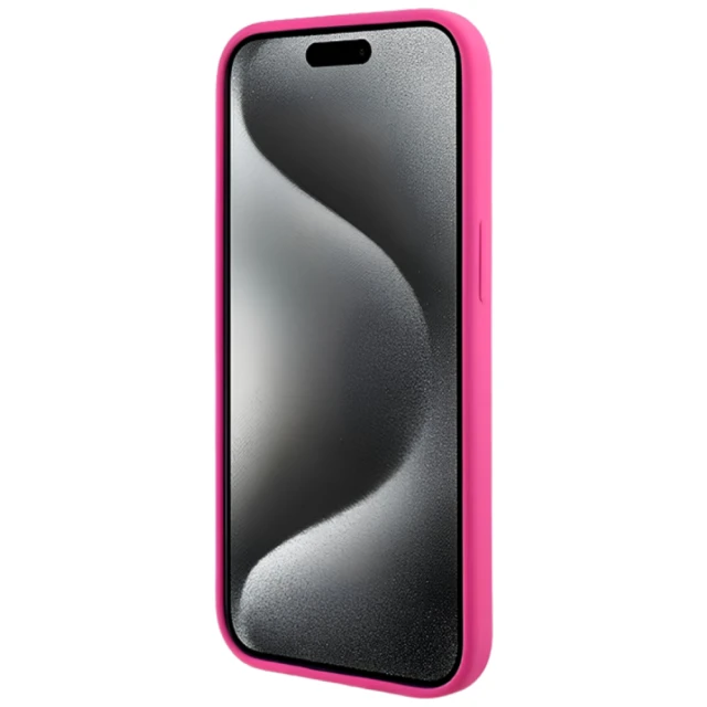 Чохол Karl Lagerfeld Silicone Choupette Head для iPhone 15 Plus | 14 Plus Fuschia with MagSafe (KLHMP15MSCHPPLF)