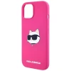 Чохол Karl Lagerfeld Silicone Choupette Head для iPhone 15 Plus | 14 Plus Fuschia with MagSafe (KLHMP15MSCHPPLF)