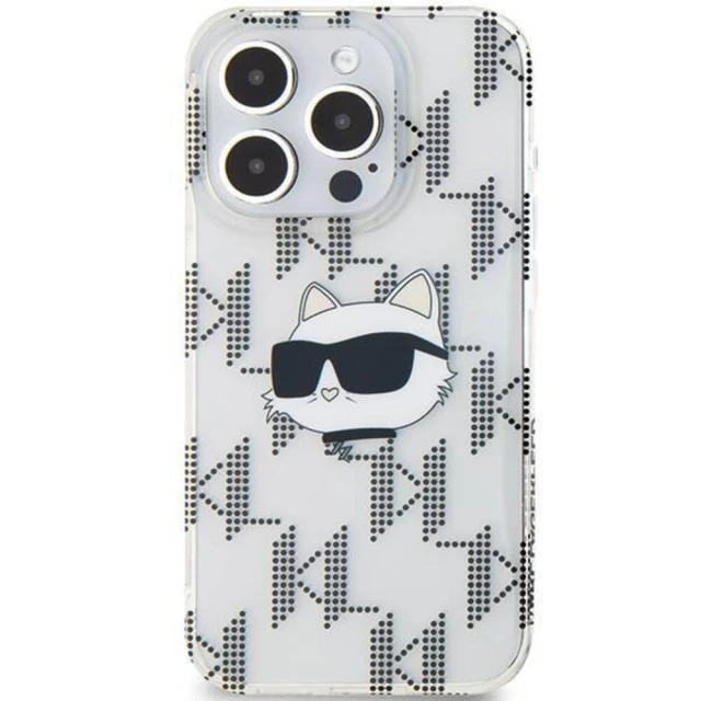 Чохол Karl Lagerfeld IML Choupette Head & Monogram для iPhone 15 Pro Max Transparent (KLHCP15XHKLPCHT)