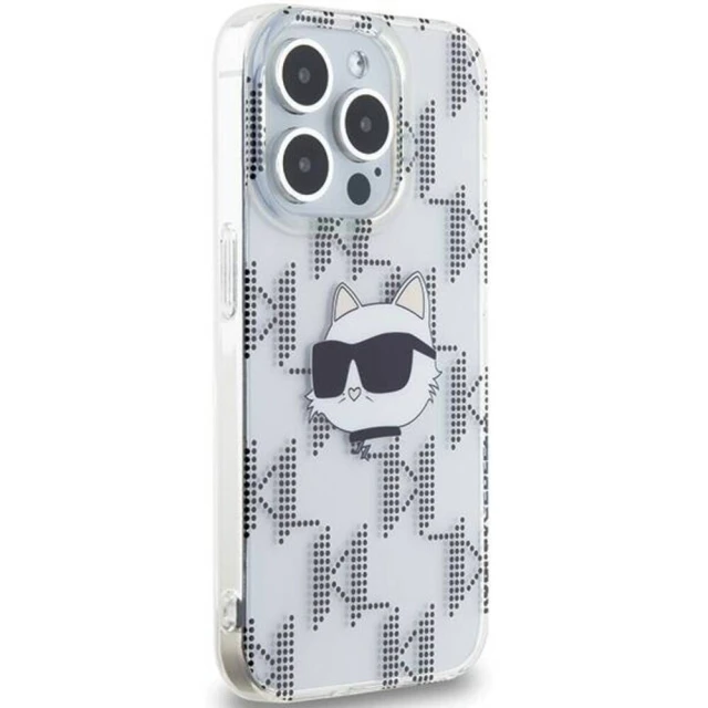 Чохол Karl Lagerfeld IML Choupette Head & Monogram для iPhone 15 Pro Max Transparent (KLHCP15XHKLPCHT)