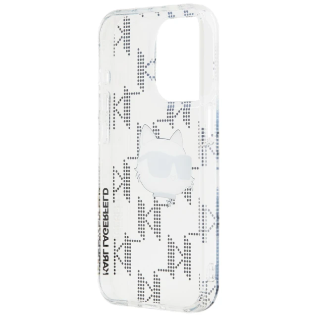 Чехол Karl Lagerfeld IML Choupette Head & Monogram для iPhone 15 Pro Transparent (KLHCP15LHKLPCHT)
