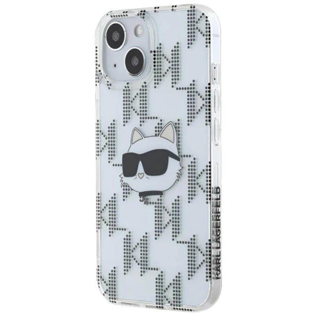 Чохол Karl Lagerfeld IML Choupette Head & Monogram для iPhone 15 | 14 | 13 Transparent (KLHCP15SHKLPCHT)