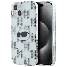Чохол Karl Lagerfeld IML Choupette Head & Monogram для iPhone 15 | 14 | 13 Transparent (KLHCP15SHKLPCHT)