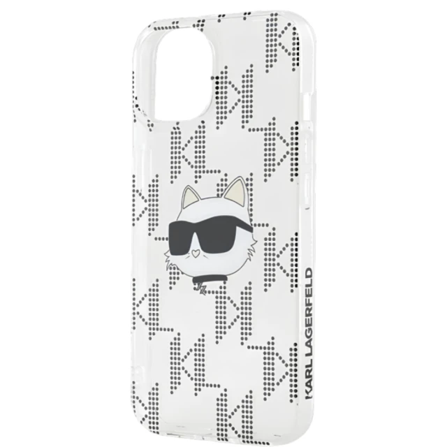 Чохол Karl Lagerfeld IML Choupette Head & Monogram для iPhone 15 | 14 | 13 Transparent (KLHCP15SHKLPCHT)