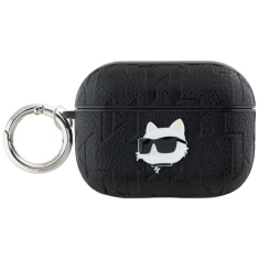Чехол для наушников Karl Lagerfeld Monogram Choupette Head для AirPods Pro 2 Black (KLAP2PGCHPK)