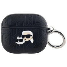 Чехол для наушников Karl Lagerfeld Monogram Karl & Choupette Head для AirPods 3 Black (KLA3PGKCPK)