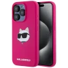 Чохол Karl Lagerfeld Silicone Choupette Head для iPhone 15 Pro Fuschia with MagSafe (KLHMP15LSCHPPLF)