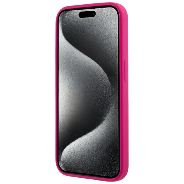 Чохол Karl Lagerfeld Silicone Choupette Head для iPhone 15 Pro Fuschia with MagSafe (KLHMP15LSCHPPLF)