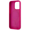 Чохол Karl Lagerfeld Silicone Choupette Head для iPhone 15 Pro Fuschia with MagSafe (KLHMP15LSCHPPLF)