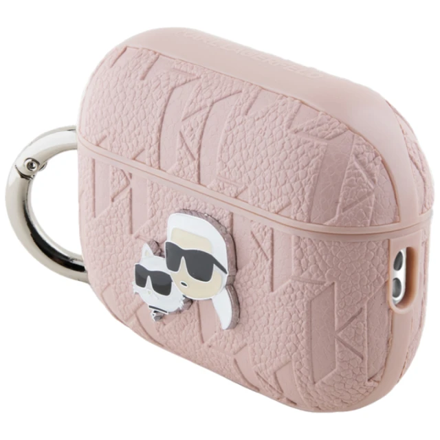 Чохол для навушників Karl Lagerfeld Monogram Karl & Choupette Head для AirPods Pro 2 Pink (KLAP2PGKCPP)