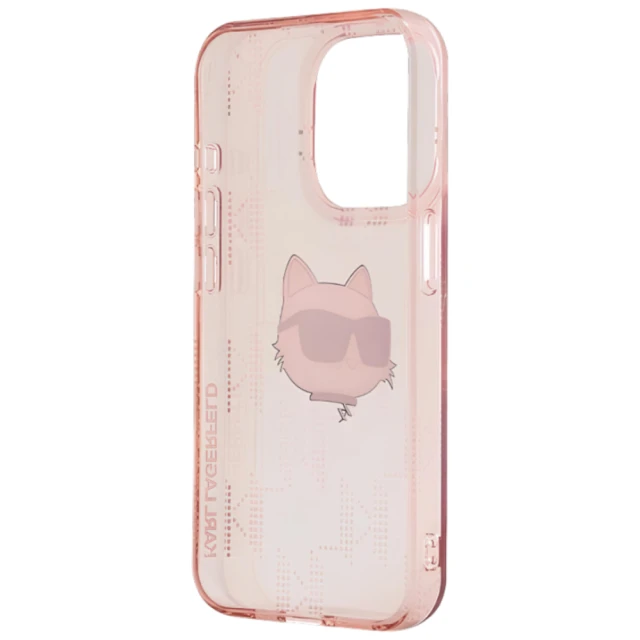 Чохол Karl Lagerfeld IML Choupette Head & Monogram для iPhone 15 Pro Max Pink (KLHCP15XHKLPCHP)