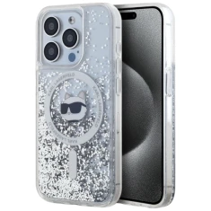 Чехол Karl Lagerfeld Liquid Glitter Choupette Head для iPhone 15 Pro Max Transparent with MagSafe (KLHMP15XLGCHSGH)