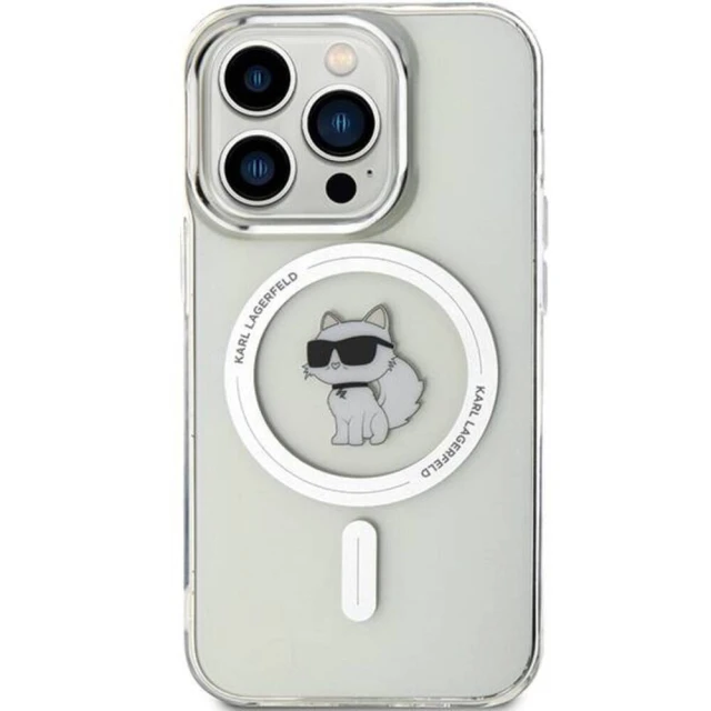 Чохол Karl Lagerfeld IML Choupette для iPhone 13 | 13 Pro Transparent with MagSafe (KLHMP13LHFCCNOT)