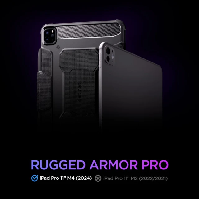 Чехол Spigen Rugged Armor Pro для iPad Pro 11 2024 5th Gen Black (ACS07017)