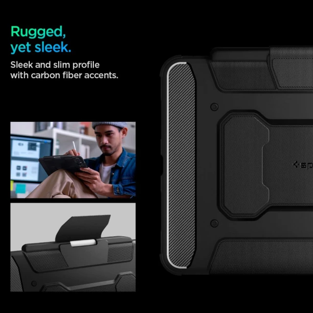 Чехол Spigen Rugged Armor Pro для iPad Pro 11 2024 5th Gen Black (ACS07017)