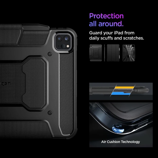 Чехол Spigen Rugged Armor Pro для iPad Pro 11 2024 5th Gen Black (ACS07017)