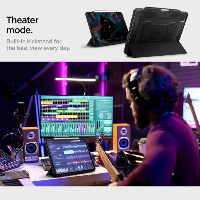 Чехол Spigen Rugged Armor Pro для iPad Pro 11 2024 5th Gen Black (ACS07017)
