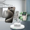 Беспроводное зарядное устройство Tech-Protect A35 3-in-1 15W White with MagSafe (5906302309559)