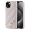 Чохол Karl Lagerfeld Diagonal Quilted Script для iPhone 15 Pink (KLHCP15SPQDSMGP)