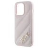 Чохол Karl Lagerfeld Diagonal Quilted Script для iPhone 14 Pro Pink (KLHCP14LPQDSMGP)