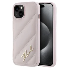 Чехол Karl Lagerfeld Diagonal Quilted Script для iPhone 14 | 13 Pink (KLHCP14SPQDSMGP)