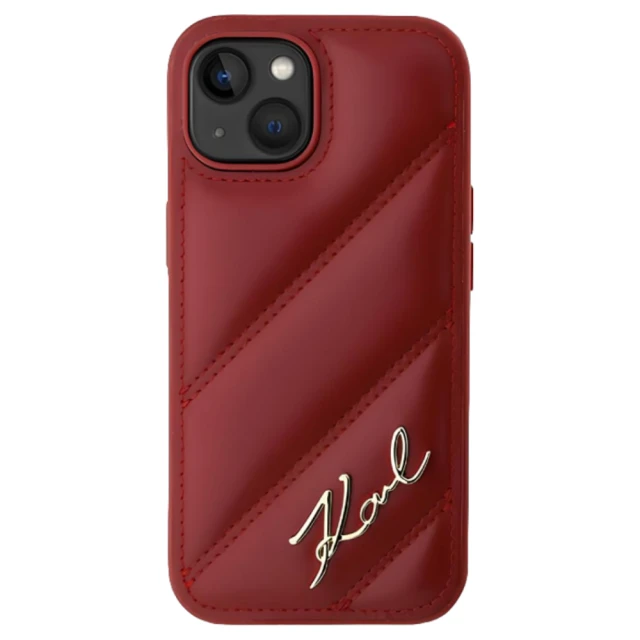 Чохол Karl Lagerfeld Diagonal Quilted Script для iPhone 15 Red (KLHCP15SPQDSMGR)