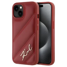 Чехол Karl Lagerfeld Diagonal Quilted Script для iPhone 15 Red (KLHCP15SPQDSMGR)