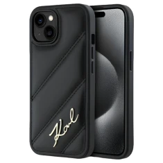Чехол Karl Lagerfeld Diagonal Quilted Script для iPhone 15 Black (KLHCP15SPQDSMGK)