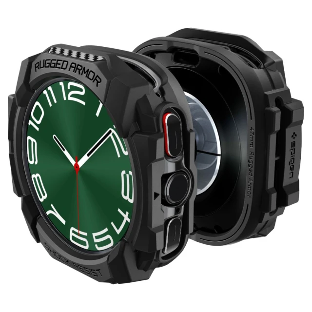 Чохол Spigen Rugged Armor для Samsung Galaxy Watch Ultra 47 mm Matte Black (ACS08426)