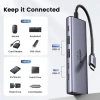 USB-хаб Ugreen USB-C to HDMI 4K | 2x USB-A | 2x USB-C PD 100W Grey (6941876239993)