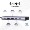 USB-хаб Ugreen USB-C to HDMI 4K | 2x USB-A | 2x USB-C PD 100W Grey (6941876239993)