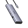 USB-хаб Ugreen USB-C to 3x USB-A | HDMI | VGA | RJ45 | SD/TF PD 100W Grey (6941876213757)